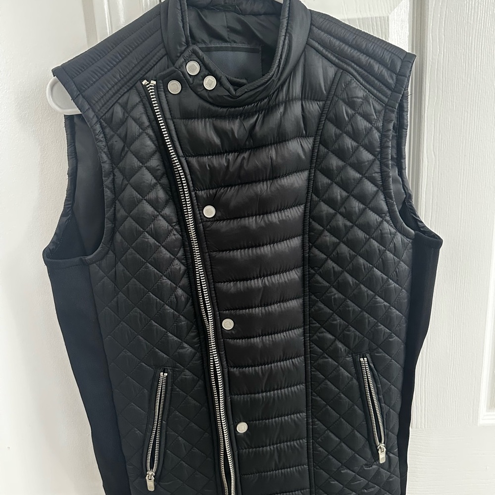 Zara Black Quilted Vest
